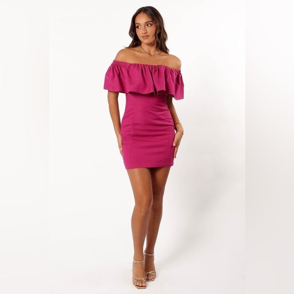 PETAL & PUP DORA MINI DRESS - BERRY LARGE B986